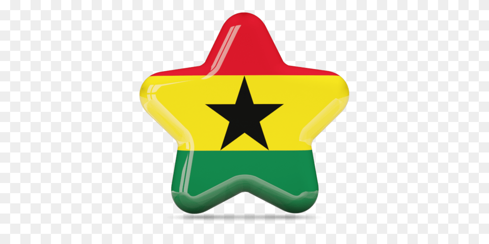 Star Icon Illustration Of Flag Of Ghana, Star Symbol, Symbol, First Aid Png