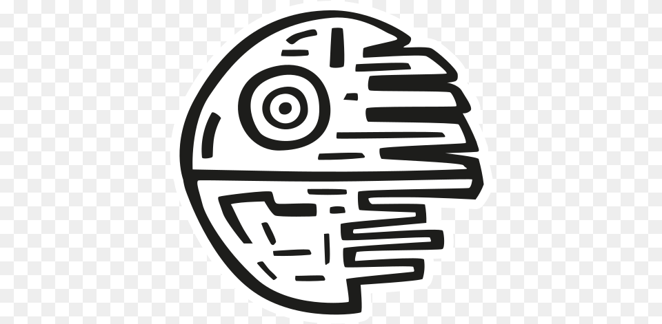 Star Icon Of Space Hand Drawn Death Star Icon, Stencil, Ammunition, Grenade, Weapon Free Transparent Png