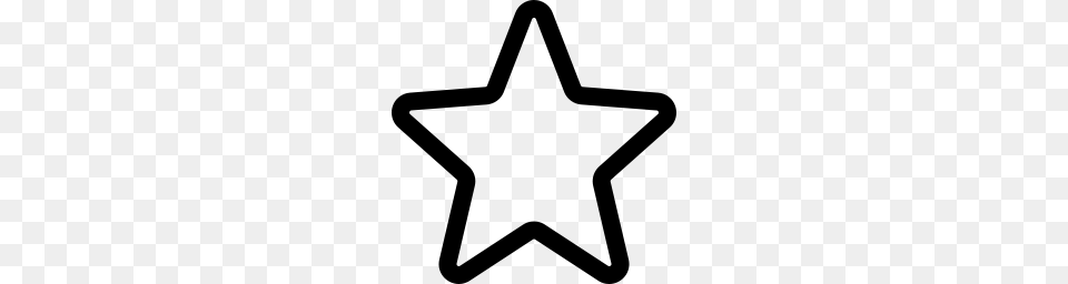 Star Icon Outline, Gray Free Png