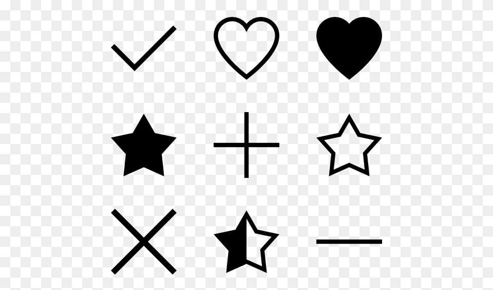 Star Icons, Gray Free Transparent Png
