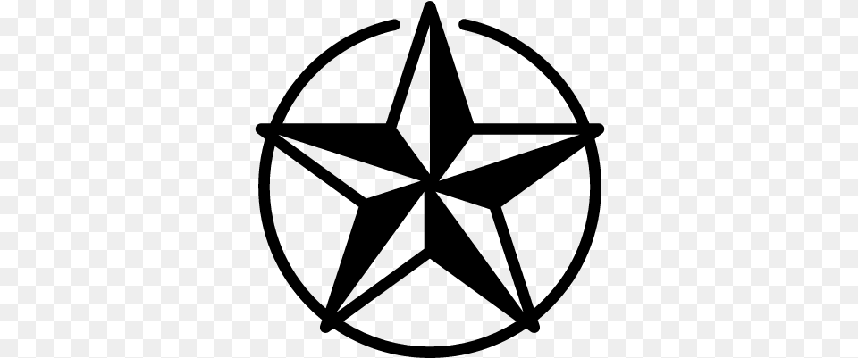 Star Inside Circle Vector Estrella En Un Circulo, Gray Png Image