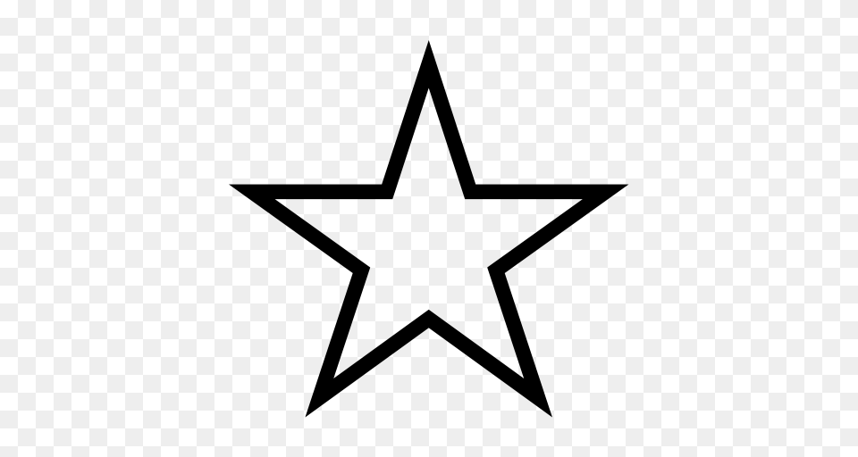 Star L Linear Flat Icon With And Vector Format For, Gray Free Png Download