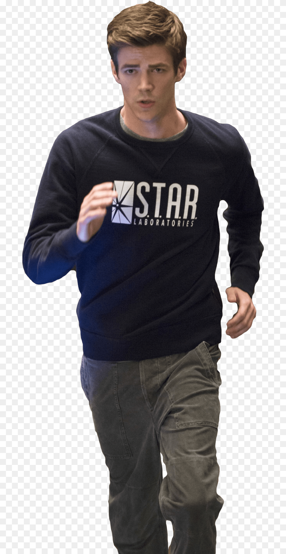 Star Labs Sweatshirt From The Flash Flash Star Labs Sweater, Adult, Sleeve, Person, Pants Png Image