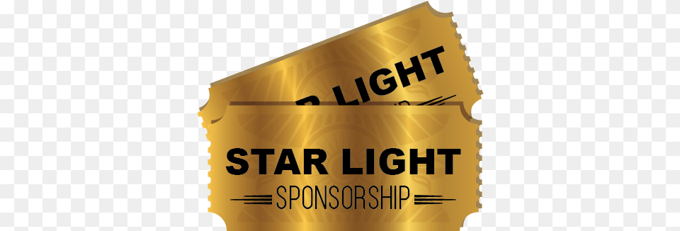 Star Light Sponsorship Horizontal, Paper, Text, Ticket Free Transparent Png