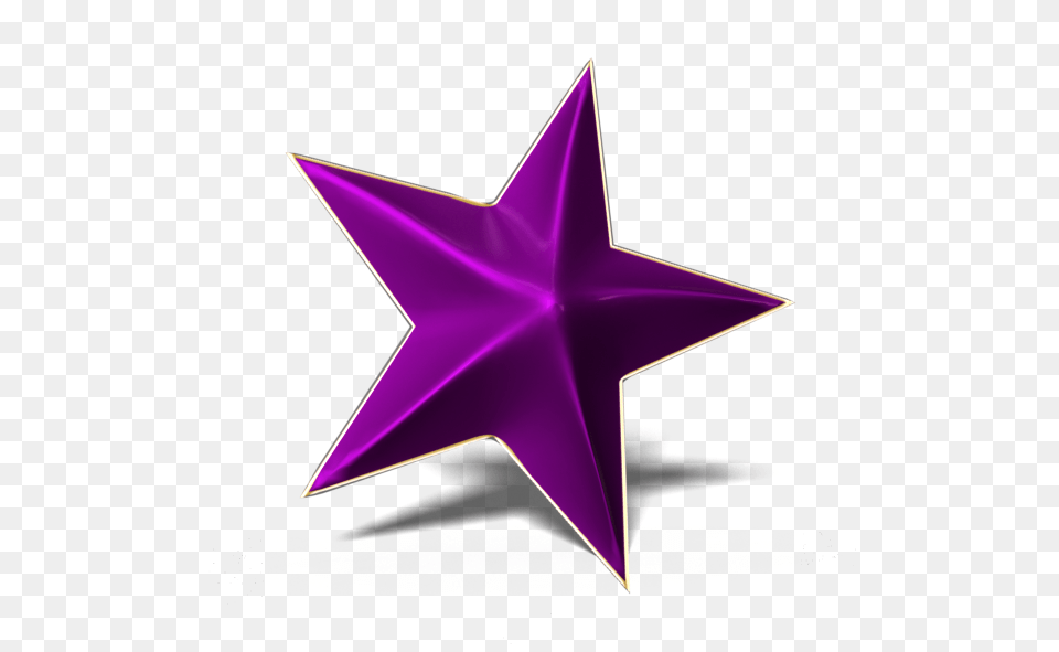Star Lila Golden Frame Glossy, Star Symbol, Symbol Free Png Download