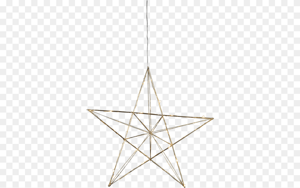 Star Line Metal Decorative Star Line Star W Leds Brass, Chandelier, Lamp, Star Symbol, Symbol Png Image