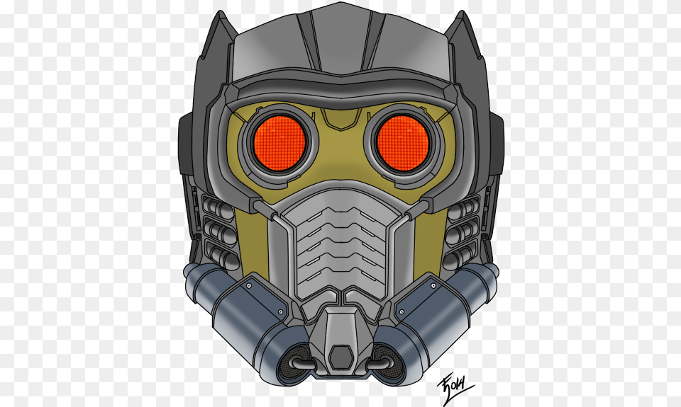 Star Lord Mask By Evangelion 02 Star Lord Mask Illustration, Device, Grass, Lawn, Lawn Mower Free Png