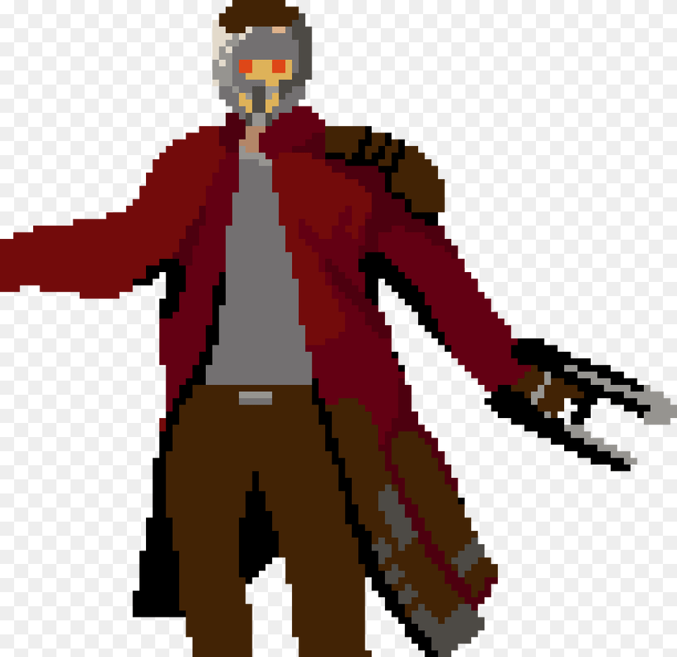 Star Lord Pixel Art Maker, Clothing, Coat, Person Free Png