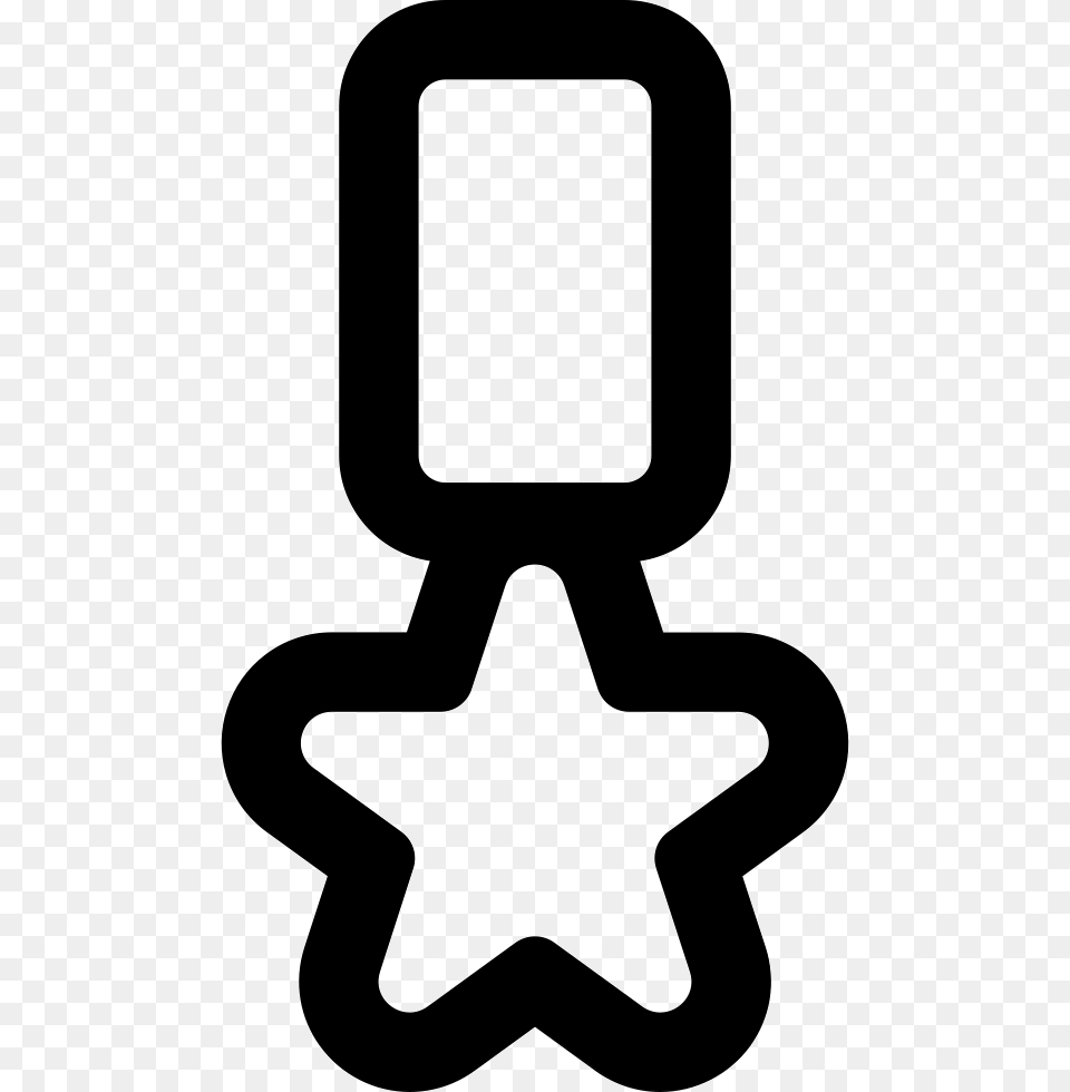 Star Medal Condecoration Outline, Symbol, Smoke Pipe, Star Symbol Png