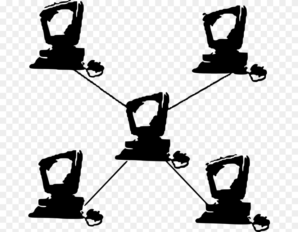 Star Network Computer Network Network Topology Computer Icons, Gray Free Png