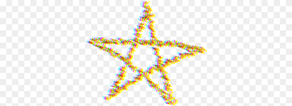 Star Newbrushes Gold Golden Sticker By Munloit Pentagram Silhouette, Pattern, Animal, Sea Life Png Image