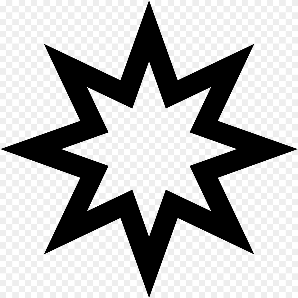 Star Of Bethlehem Clip Art 8 Pointed Star Outline, Gray Free Png