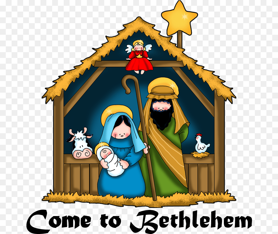 Star Of Bethlehem Jesus Birth Cartoon, Baby, Person, Face, Head Free Png