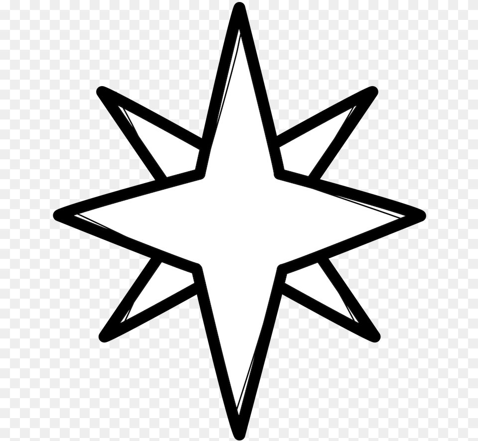 Star Of Bethlehem Star Of Bethlehem Template, Star Symbol, Symbol, Cross Png