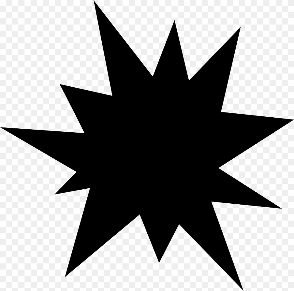Star Of Black Irregular Shape Attack Icon, Star Symbol, Symbol, Animal, Fish Free Png