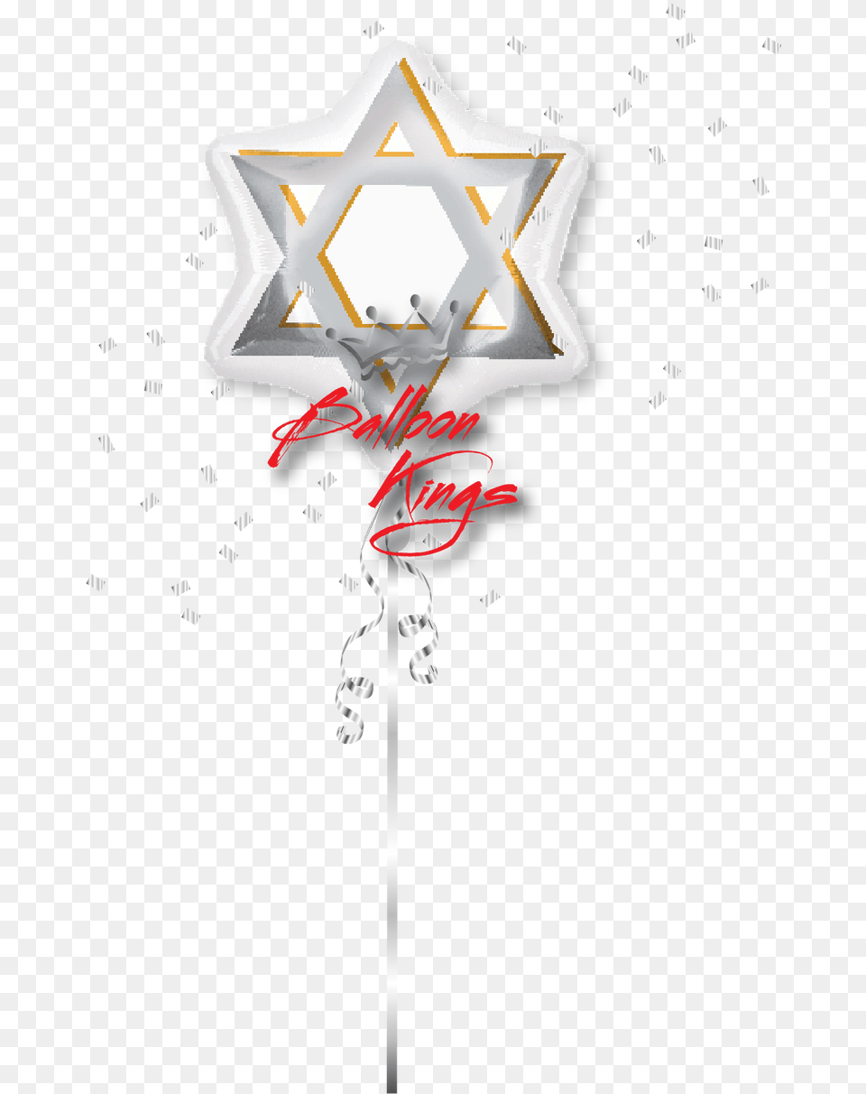 Star Of David Balloon Calligraphy, Star Symbol, Symbol, Cross Free Png Download