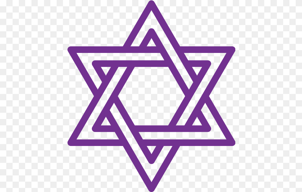 Star Of David Clip Art Main Symbol Of Judaism, Star Symbol, Purple Free Png