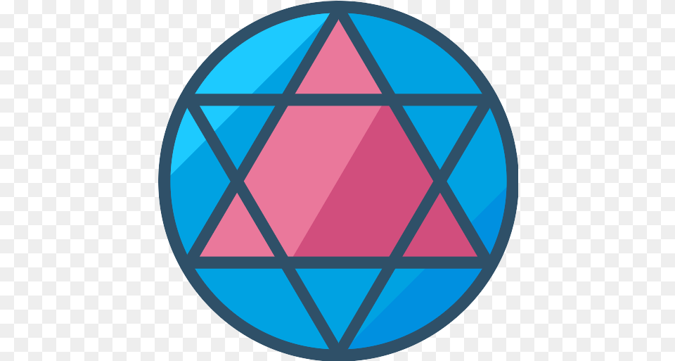 Star Of David Icon Star Pink And Blue, Triangle, Sphere Png