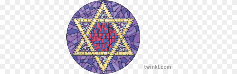Star Of David Jewish Stained Glass Window Synagogue Symbol Judaism, Art, Disk, Stained Glass Free Transparent Png