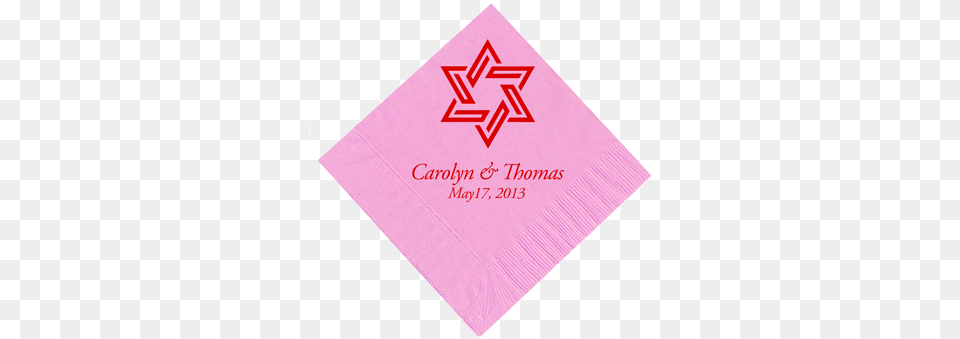 Star Of David Necklace Transparent Background, Napkin, Business Card, Paper, Text Free Png Download