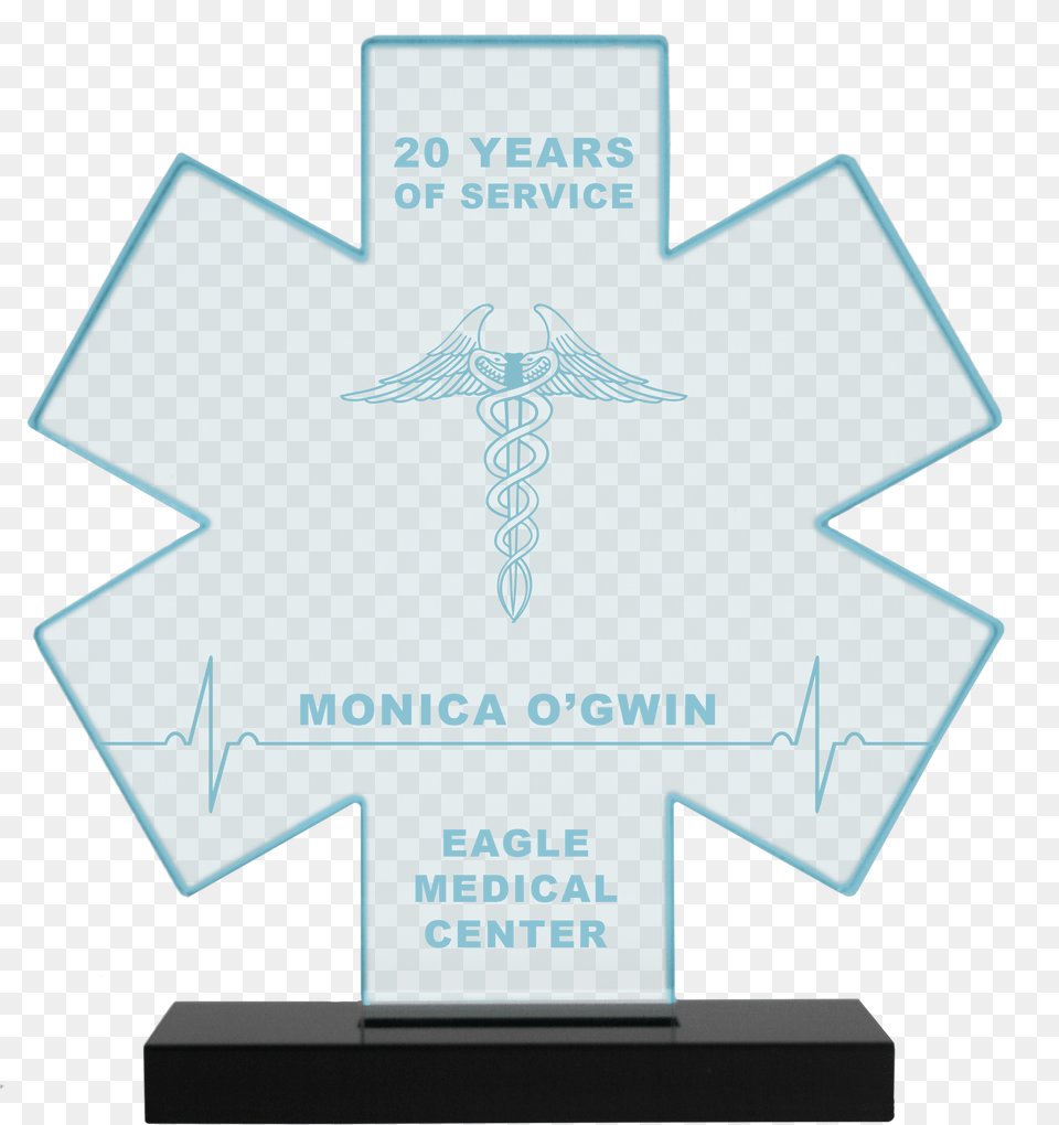 Star Of Life Acrylic Award Grey Star Of Life, Blackboard, Trophy Free Transparent Png