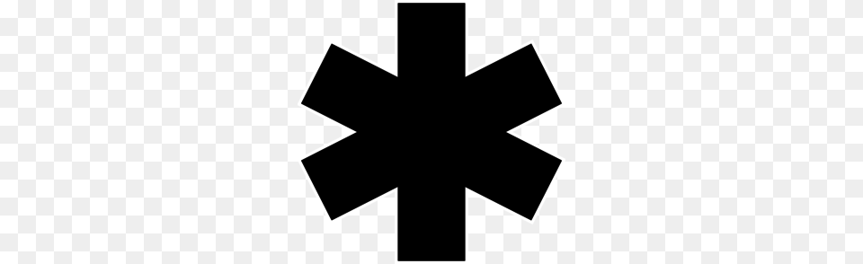 Star Of Life Black Clip Art, Cross, Symbol, Blackboard Free Png