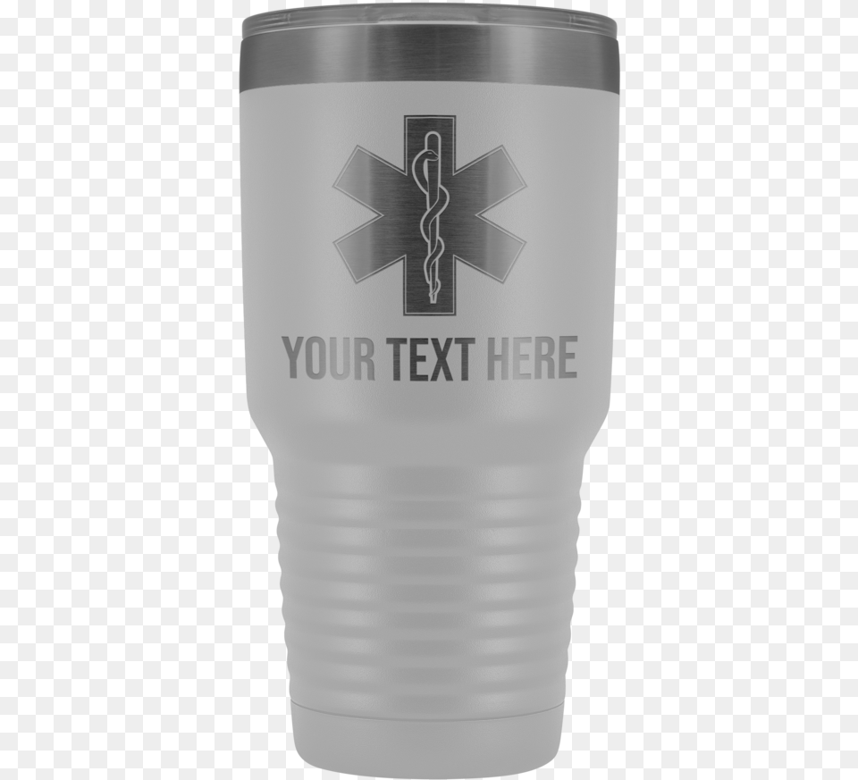 Star Of Life Emsparamedic Your Text Here 30oz Tumbler Cylinder, Steel, Can, Tin, Electronics Png Image