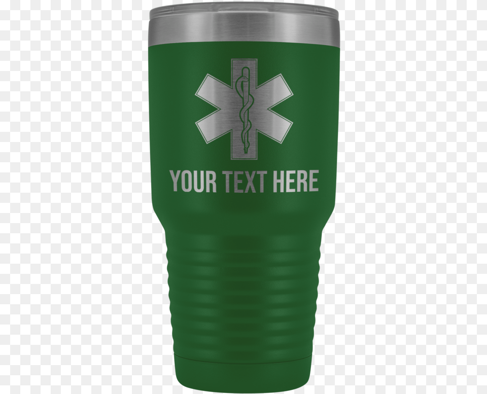 Star Of Life Emsparamedic Your Text Here 30oz Tumbler Shipping Mug, Can, Tin, Steel Free Png Download