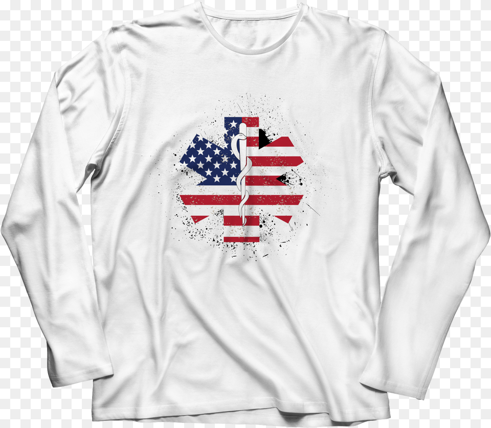 Star Of Life Emt Flag Star Of Life Discovery Land Moletom Cage Of The Elephant, Clothing, Long Sleeve, Sleeve, T-shirt Free Transparent Png