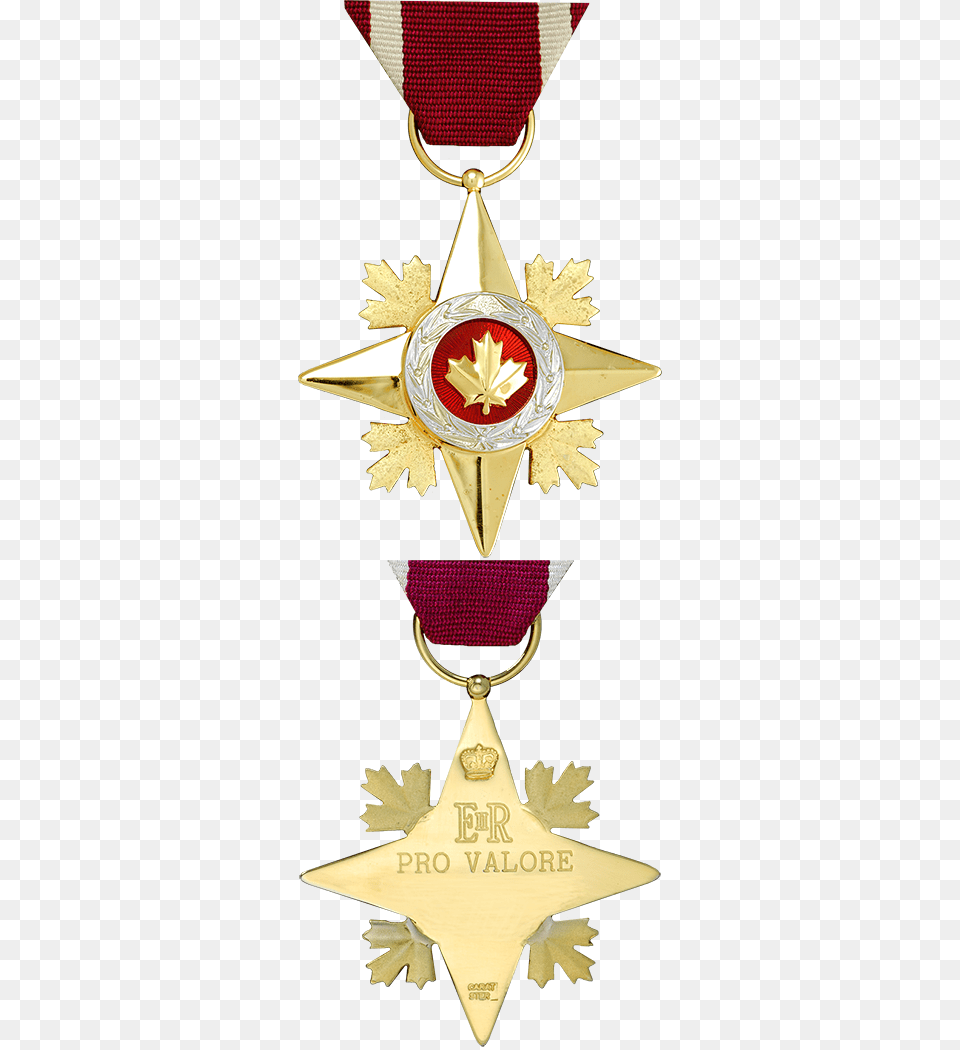 Star Of Military Valour Emblem, Badge, Gold, Logo, Symbol Free Png Download