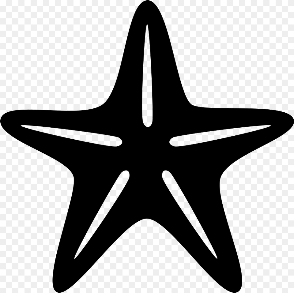 Star Of Sea Fivepointed Shape Starfish Black And White, Star Symbol, Symbol Png