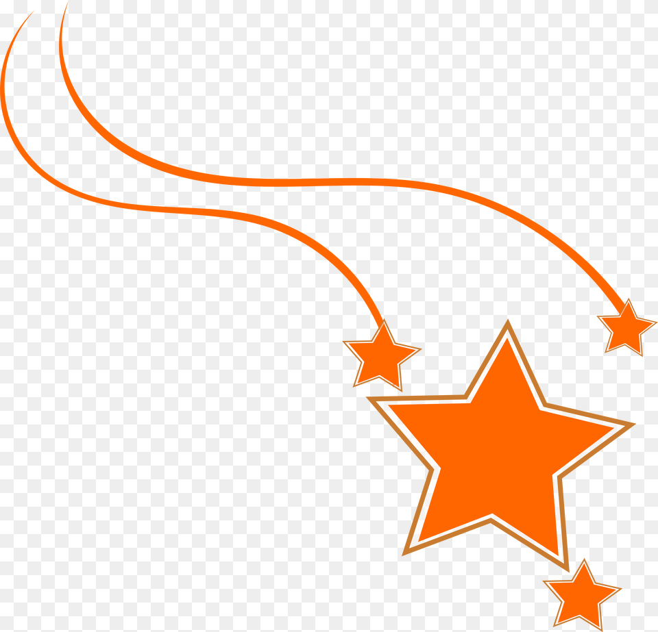 Star Orange Running Design Symbol Running Star, Star Symbol Free Png