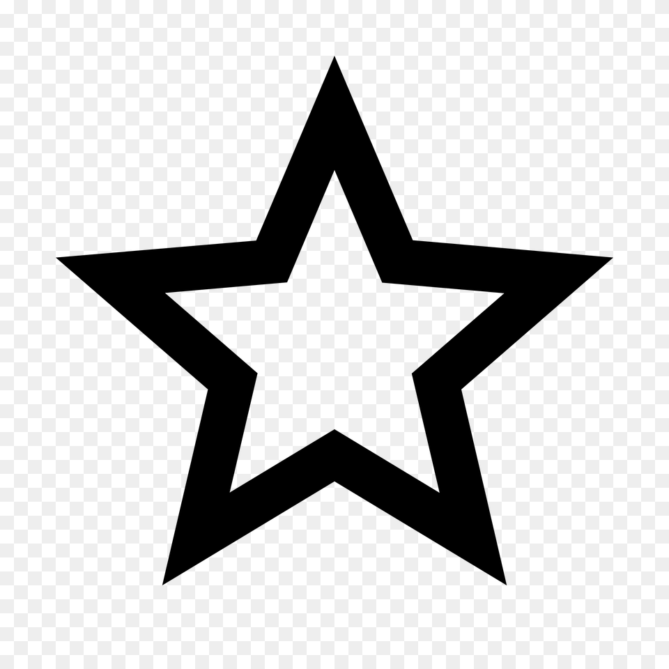 Star Outline, Gray Png Image