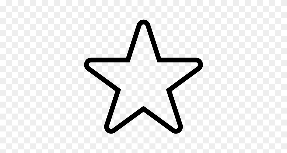 Star Outline Black Icon, Gray Png Image