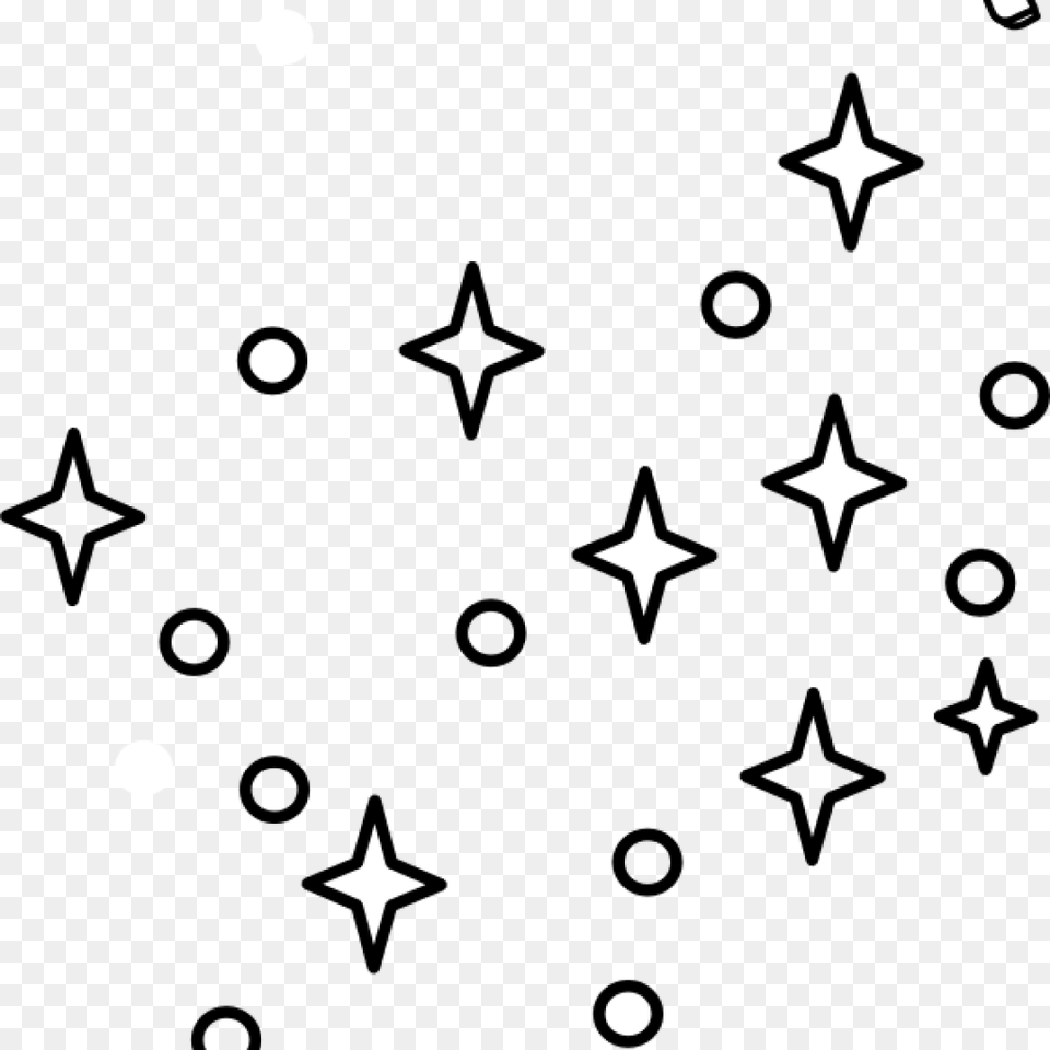 Star Outline Clipart Stars Clip Art At Clker Vector Transparent Stars Clipart Black And White, Lighting, Nature, Night, Outdoors Free Png