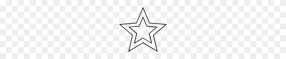 Star Outline Icons Noun Project, Gray Free Png Download