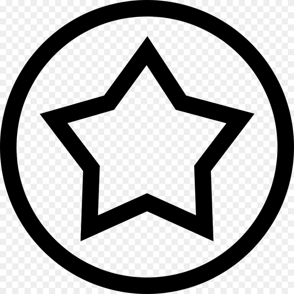 Star Outline In A Circle Line Trusted Quality Icon, Star Symbol, Symbol, Ammunition, Grenade Png Image