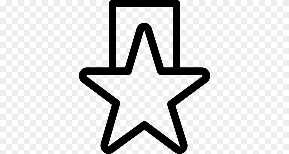 Star Outline Retro Icon With And Vector Format For Free, Gray Png