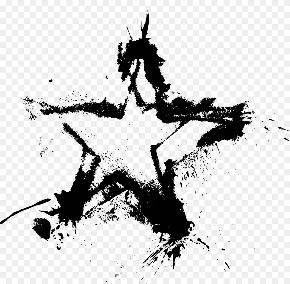 Star Paint, Gray Free Png