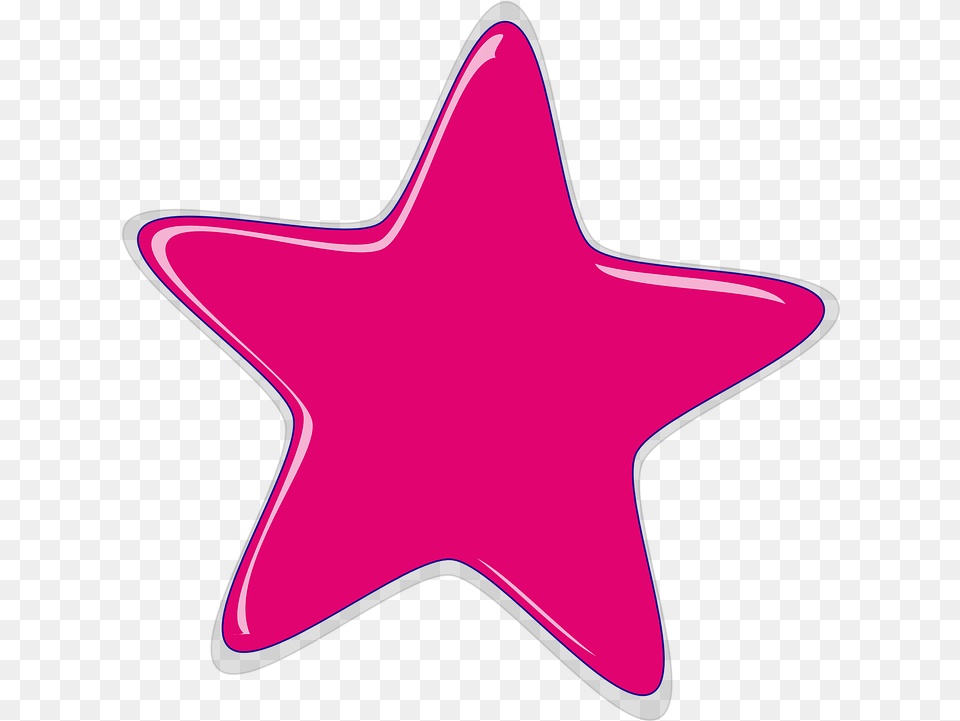Star Pink Rounded Star Pink, Star Symbol, Symbol Free Png Download