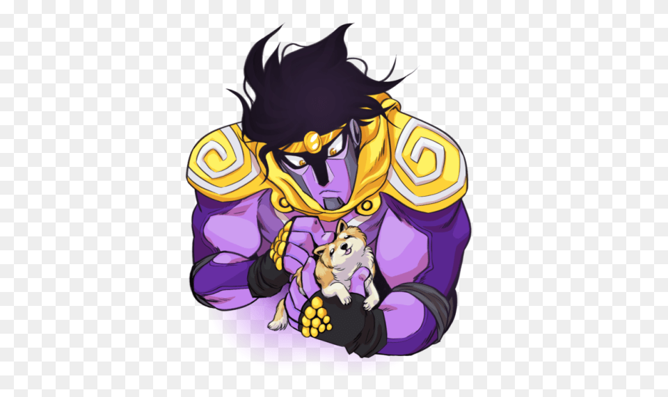 Star Platinum And Jotaro Tumblr, Book, Comics, Publication, Purple Png Image