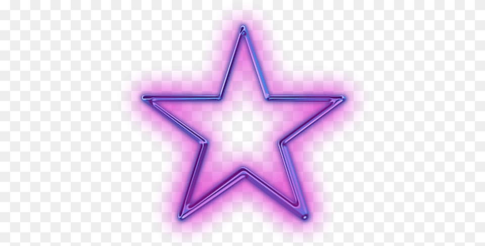 Star Purple Glowing Neon Snapchat Neon Glowing Star, Symbol, Light, Star Symbol Free Png