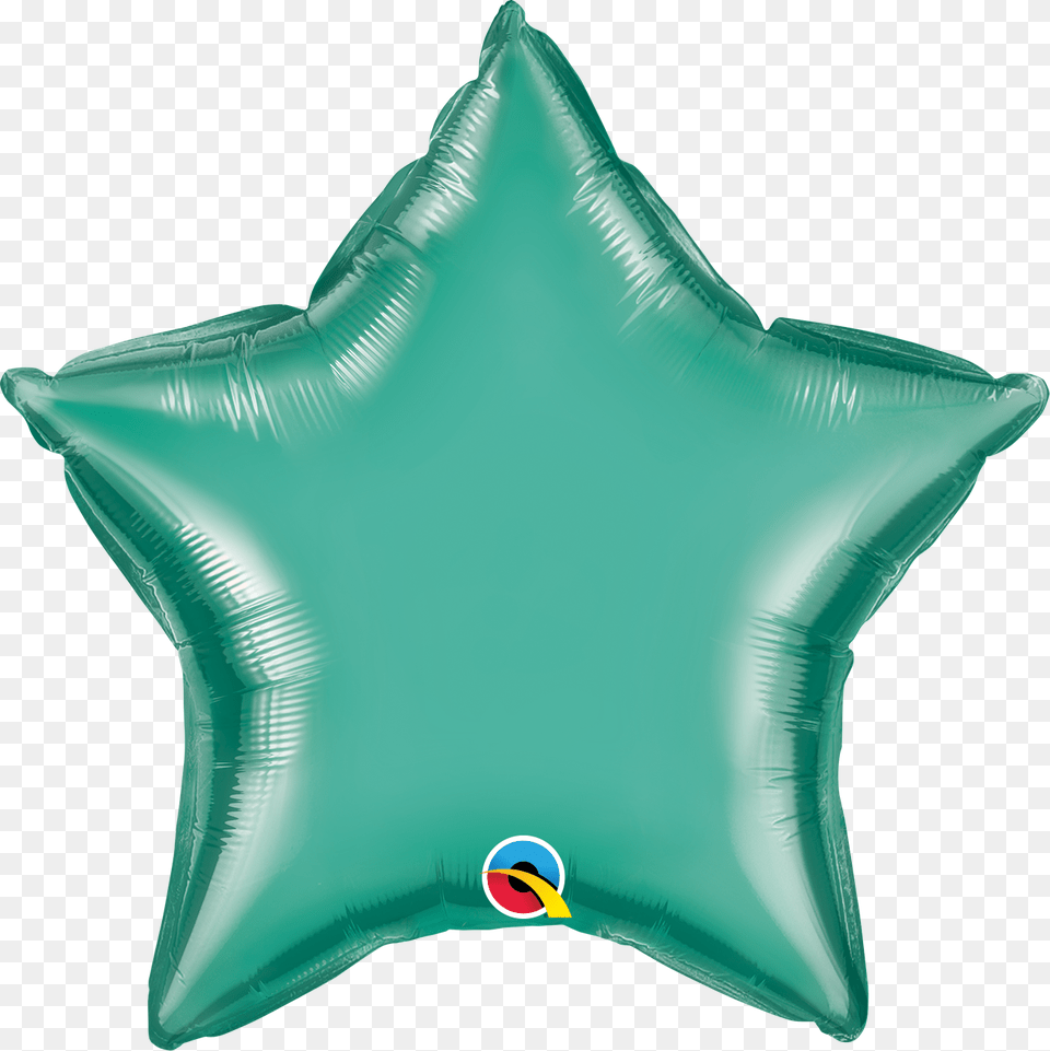 Star Qualatex Chrome Green Foil Balloon Turquoise Star Balloon, Cushion, Home Decor, Animal, Fish Free Transparent Png