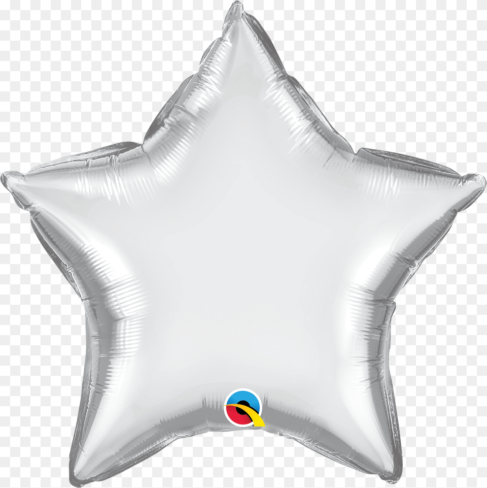 Star Qualatex Silver Foil Balloons, Cushion, Home Decor, Pillow, Symbol Free Transparent Png