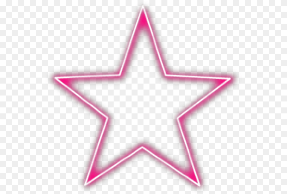 Star Red Neon Pink Freetoedit Outline Images Of Star, Star Symbol, Symbol, Light Png Image