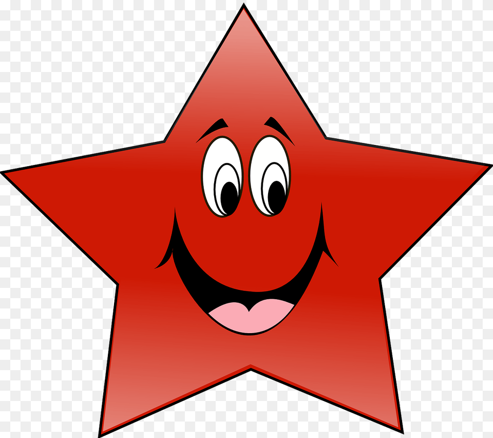 Star Red Shape Photo 1 Objects Clipart, Star Symbol, Symbol, Animal, Fish Free Png