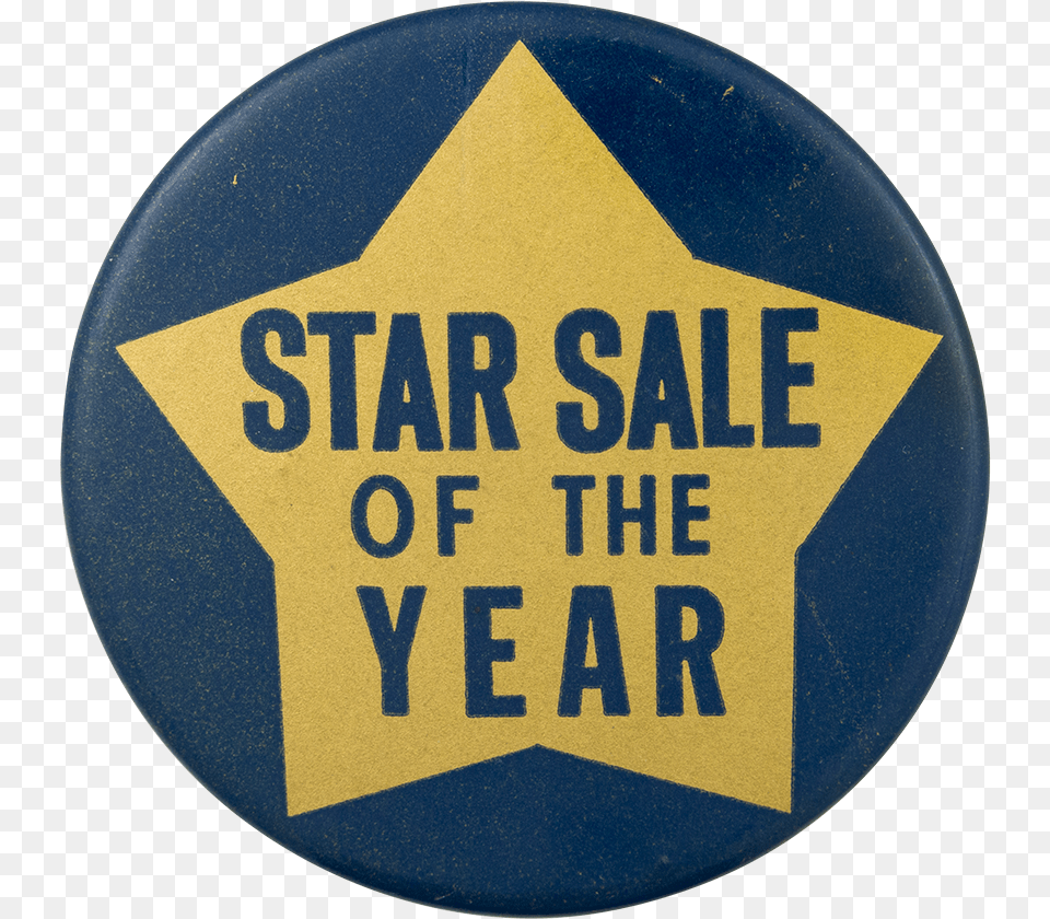 Star Sale Of The Year Event Button Museum Circle, Badge, Logo, Symbol, Sign Png