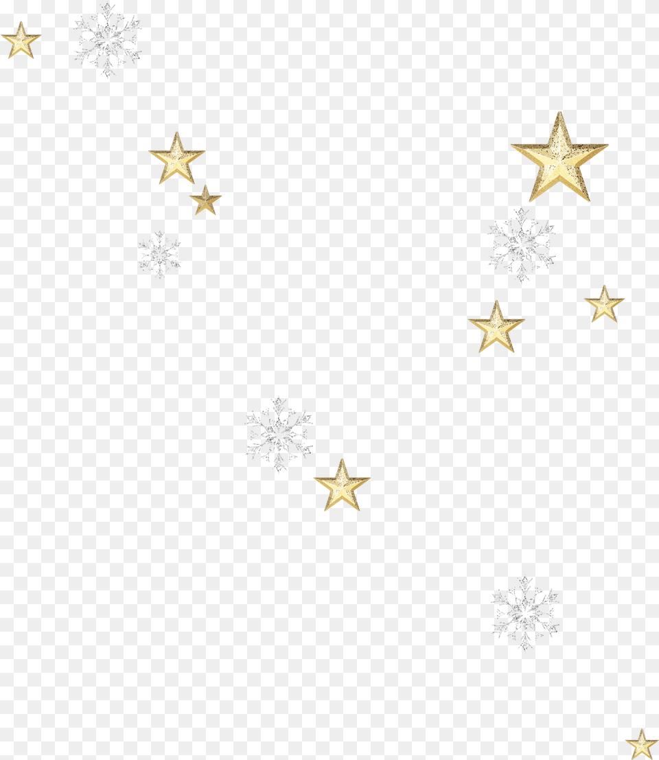 Star Scatter Snowflake Star, Nature, Outdoors, Night, Snow Png Image