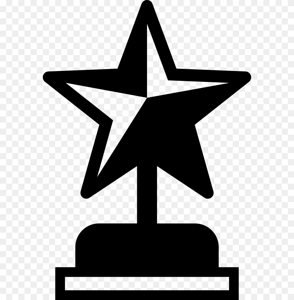 Star Shape Award Symbol Icon Download, Star Symbol, Cross Free Transparent Png