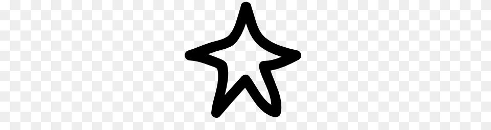 Star Shape Doodle Pngicoicns Icon Download, Star Symbol, Symbol, Animal, Fish Png Image